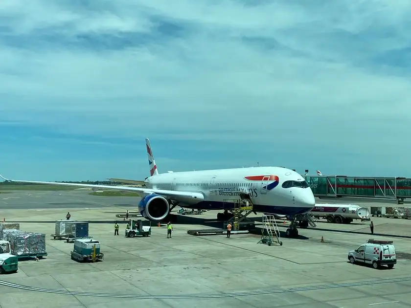 Airbus A350 von British Airways, gesehen in Sao Paolo 2021