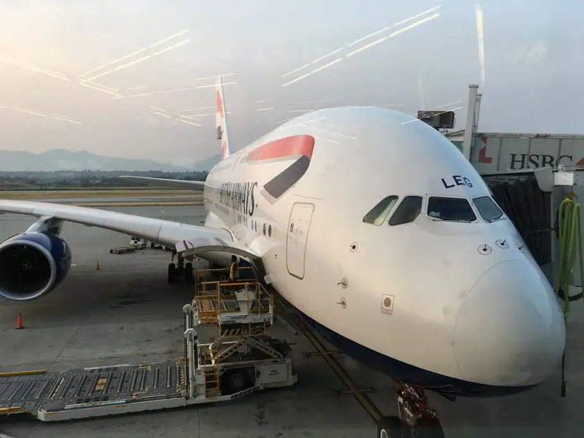 A380 von British Airways, gesehen 2018 in Vancouver