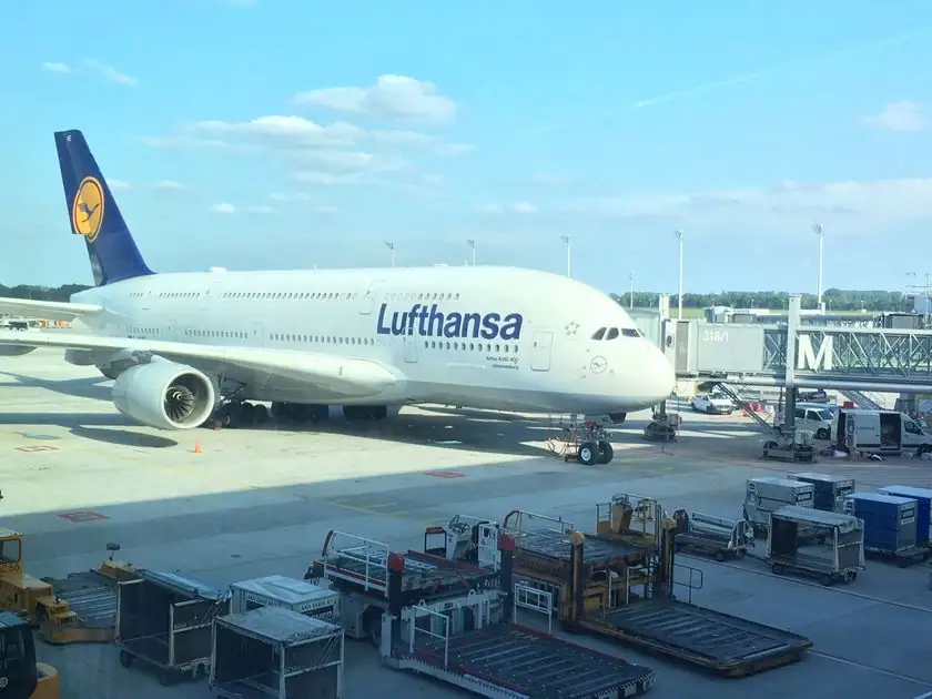 Ein A 380 von Lufthansa, gesehen in München