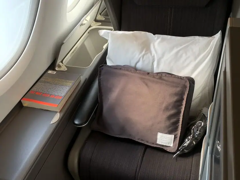 Der Sitz im A380 der British Airways Business Class, upper deck